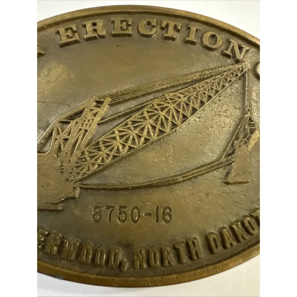 Vintage F & E Erection Co Belt Buckle 8750-16 Dragline Underwood ND